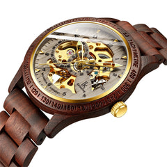 Classic Wooden Men's Mechanical Watch - Shop Rite Pro