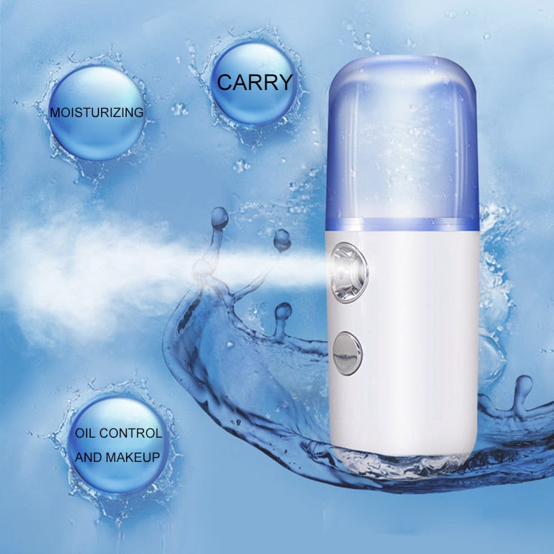 Nano Mist Facial Sprayer Beauty Instrument USB Face Steamer Moisturizing Beauty - Shop Rite Pro