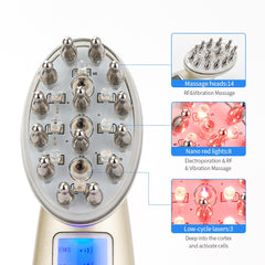 Electric Laser Hair Growth Comb Infrared EMS RF Vibration Massager Microcurrent Hair Care Hair Loss Treatment Hair Regrowth - Shop Rite Pro