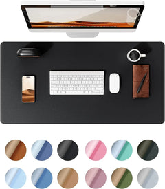 Leather Desk Pad Protector, Office Desk Mat, Large Mouse Pad, Non-Slip PU Leather Desk Blotter, Laptop Desk Pad Waterproof