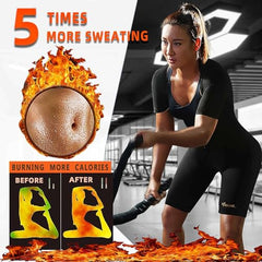 Sauna Suit For Women Weight Loss Workout Sweat Vest Waist Trainer Plus Size Shirt Gym Slimming Shapewear Full Body