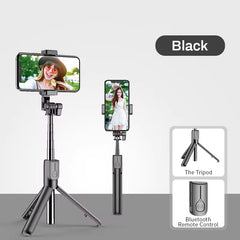 4 in 1 Wireless Bluetooth Compatible Selfie Stick LED Ring Light Extendable Handheld Monopod Live Tripod for Iphone 16 15 14 13