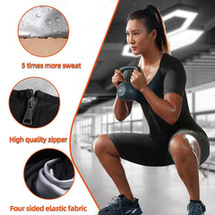 Sauna Suit For Women Weight Loss Workout Sweat Vest Waist Trainer Plus Size Shirt Gym Slimming Shapewear Full Body