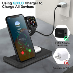 3in1 Wireless Fast Charger Dock Station - Shop Rite Pro