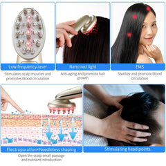 Electric Laser Hair Growth Comb Infrared EMS RF Vibration Massager Microcurrent Hair Care Hair Loss Treatment Hair Regrowth - Shop Rite Pro