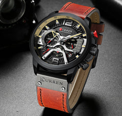 Military Leather Chronograph Wristwatch - Shop Rite Pro