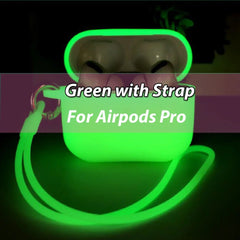 Glow-in-the-Dark Silicone Case for Apple AirPods Pro: Shockproof Protection