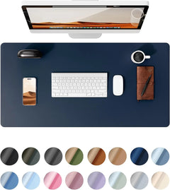 Leather Desk Pad Protector, Office Desk Mat, Large Mouse Pad, Non-Slip PU Leather Desk Blotter, Laptop Desk Pad Waterproof