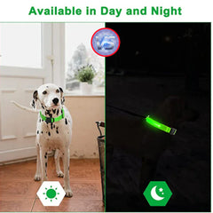 LED Adjustable Dog Collar Blinking Flashing Light Up Glow Pets Safety Waterproof - Shop Rite Pro