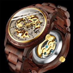 Classic Wooden Men's Mechanical Watch - Shop Rite Pro