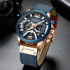 Military Leather Chronograph Wristwatch - Shop Rite Pro