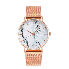 Fashion Rose Gold Mesh Band Creative Marble Female Wrist Watch Luxury Women Quartz Watches Gifts Relogio Feminino Drop Shipping - Shop Rite Pro